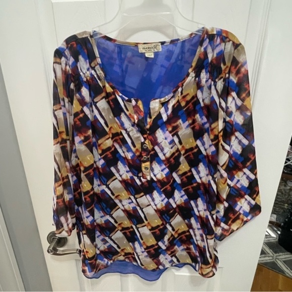 ONE WORLD Tops - ONE world P extra large  Blouse long-sleeve